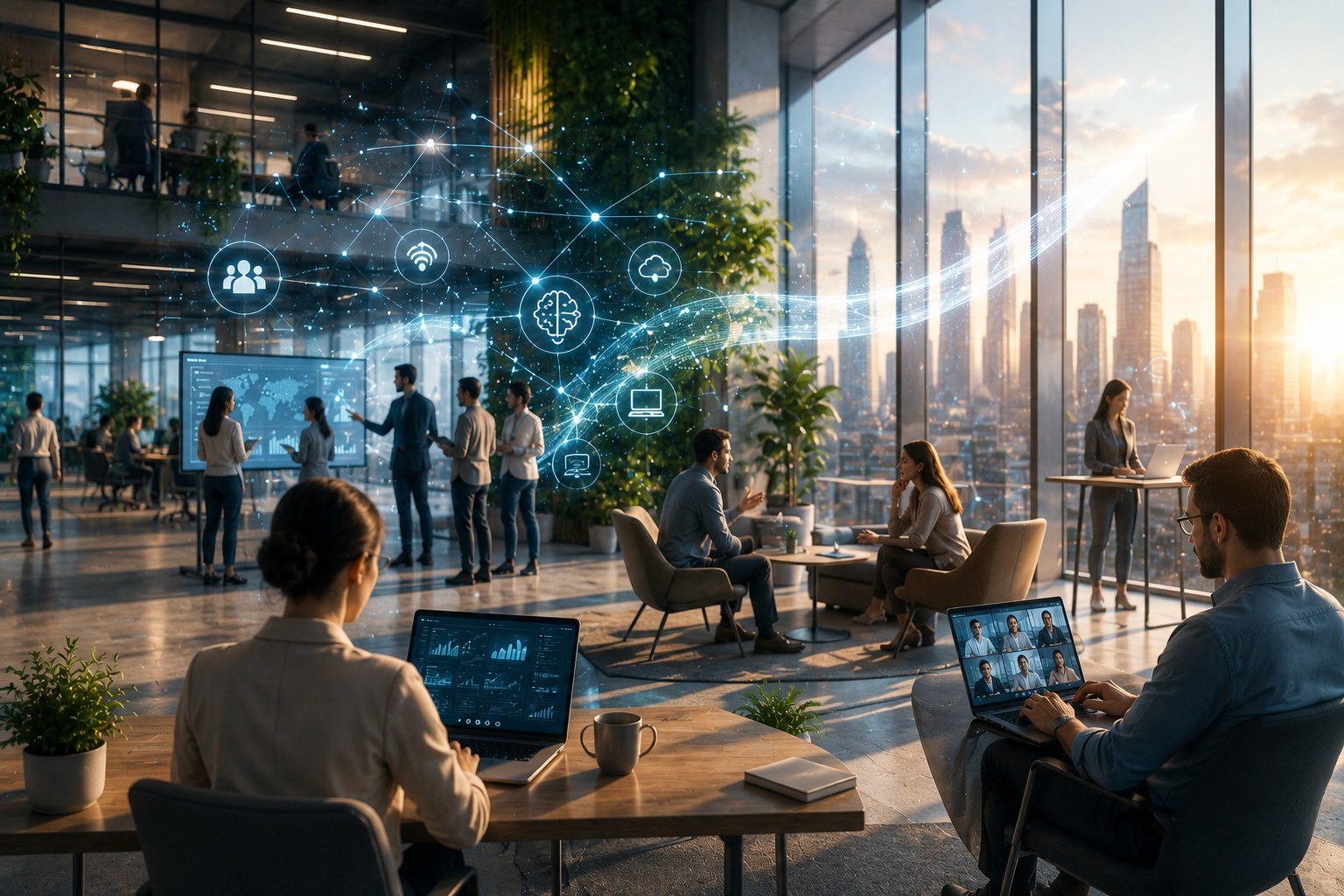 Modernes, vernetztes Arbeitsumfeld, Zeilen Consulting